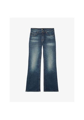 Womens The Kooples Flared-Leg Low-Rise Denim Jeans