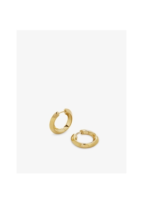 Womens Monica Vinader Power 18ct Yellow Gold-Plated Vermeil Sterling-Silver Small Hoop Earrings