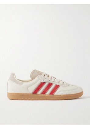 adidas Originals - Samba OG Suede-Trimmed Pony Hair Sneakers - Men - White - UK 5