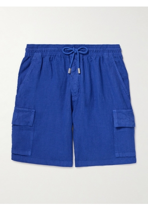 Vilebrequin - Straight-Leg Linen Drawstring Cargo Shorts - Men - Blue - S
