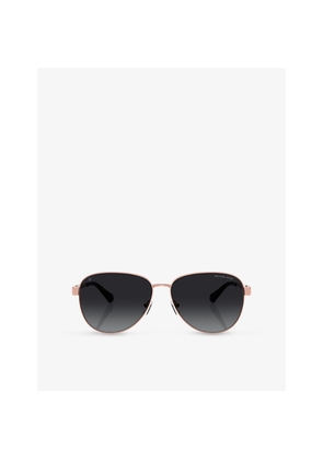 Michael Kors Mk1160 Biarritz Pilot-Frame Metal Sunglasses