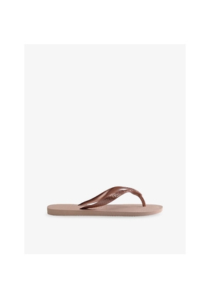 Womens Havaianas Top Logo-Embossed Rubber Flip-Flops