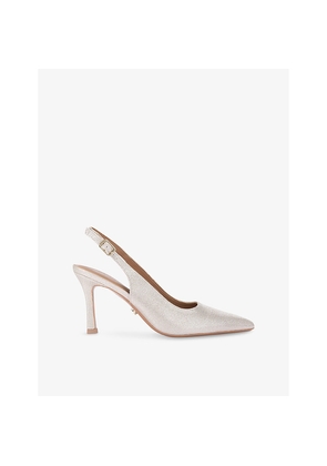 Womens Carvela Corletta Iridescent Sling-Back Woven Court Heels