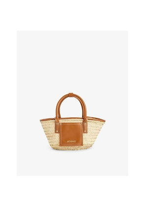 Womens Jacquemus Le Petit Panier Natural Palm Tote Bag
