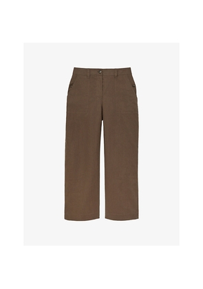 Womens Reiss Ashby Wide-Leg Linen Trousers
