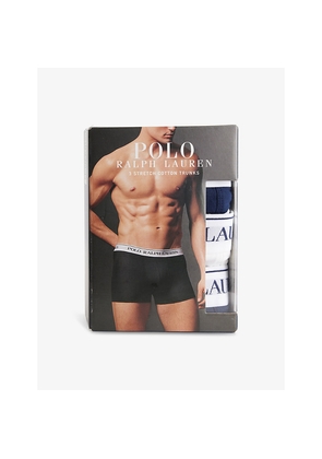 Mens Polo Ralph Lauren Pack Of Three Branded-Waistband Stretch-Cotton Trunks