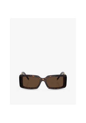 Womens Tiffany & Co Tf4197 Rectangle-Frame Tortoiseshell Acetate Sunglasses