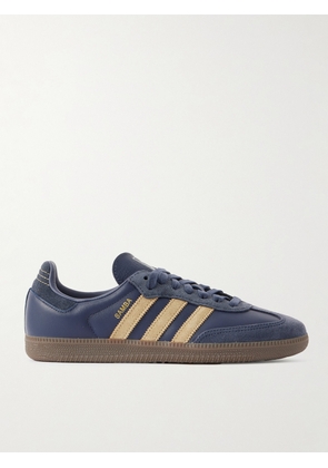 adidas Originals - Samba OG Suede-Trimmed Leather Sneakers - Men - Blue - UK 5