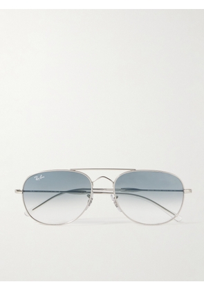 Ray-Ban - Bain Bridge Aviator-Style Silver-Tone Sunglasses - Men - Silver