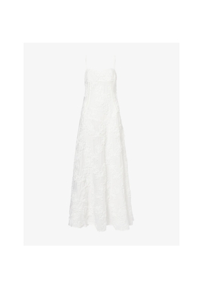 Womens Amy Lynn Floral Cotton-Poplin Maxi Dress