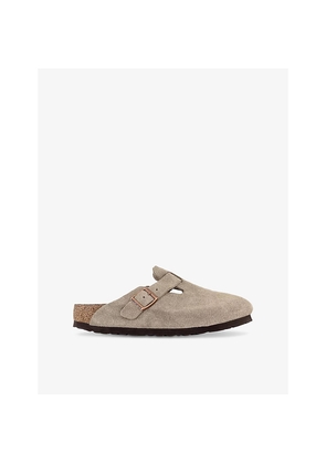 Mens Birkenstock Boston Buckle Suede Clogs