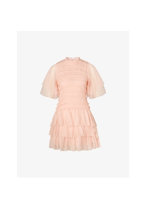 Womens Malina Minnie Short-Sleeve Woven Mini Dress