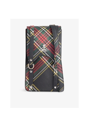Mens Vivienne Westwood Max Chelsea Tartan Coated-Canvas Mini Cross Body Bag