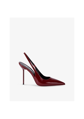 Womens Paris Texas Lidia Sling-Back Patent-Leather Heeled Courts