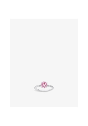 Womens Thomas Sabo Solitaire 925 Sterling Silver and Brilliant-Cut Cubic Zirconia Ring