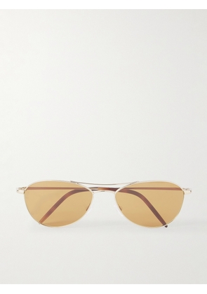 Oliver Peoples - Aero II Aviator-Style Gold-Tone Sunglasses - Men - Gold