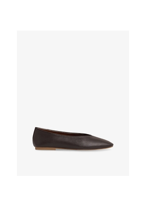 Womens Reiss Amelia Leather Ballet Flats