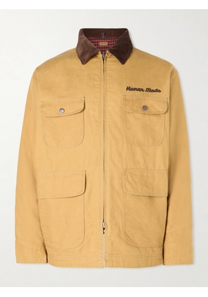 Human Made - Hunting Corduroy-Trimmed Padded Cotton-Canvas Jacket - Men - Neutrals - S