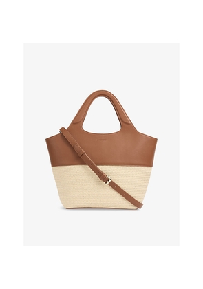 Womens LK Bennett Carly Raffia and Leather Cross-Body Bag