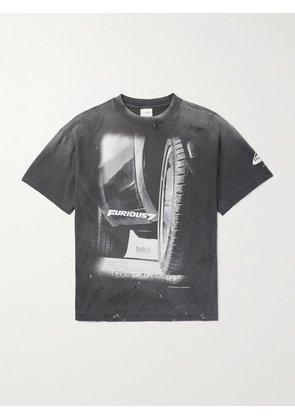 SAINT MXXXXXX - Fast & Furious Printed Cotton-Jersey T-Shirt - Men - Black - S