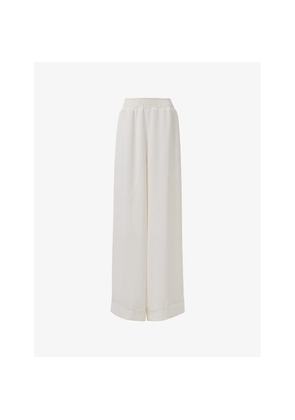 Womens Leem Shirred-Waist Wide-Leg Woven Trousers