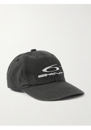 SAINT MXXXXXX - Logo-Embroidered Cotton-Twill Baseball Cap - Men - Black