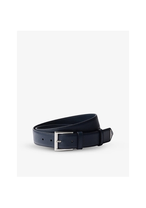Mens Prada Triangle-Logo Saffiano Leather Belt