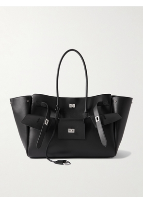 Balenciaga - Bel Air Logo-Debossed Leather Tote Bag - Men - Black