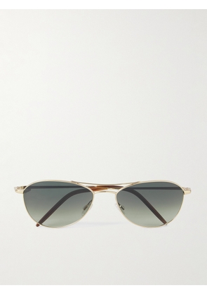 Oliver Peoples - Aero II Aviator-Style Gold-Tone Sunglasses - Men - Gold