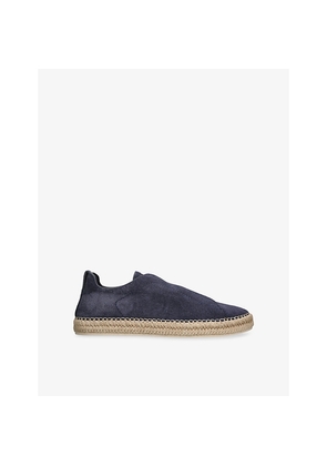 Mens Zegna Triple Stitch Suede Espadrilles
