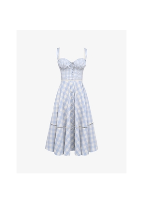 Womens House of CB Chiarina Stretch-Cotton Midi Dress