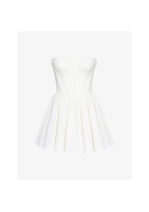 Womens House of CB Kristiana Strapless Corseted Cotton Mini Dress