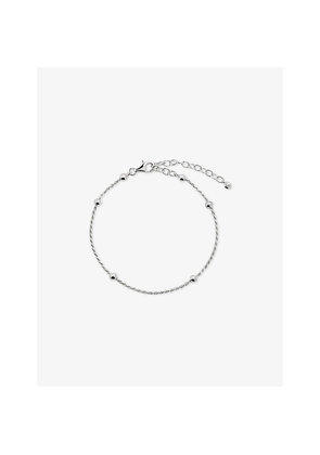 Womens Monica Vinader Beaded Rope Sterling-Silver Chain Bracelet