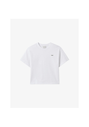 Womens Claudie Pierlot Logo-Embroidered Relaxed-Fit Cotton T-Shirt