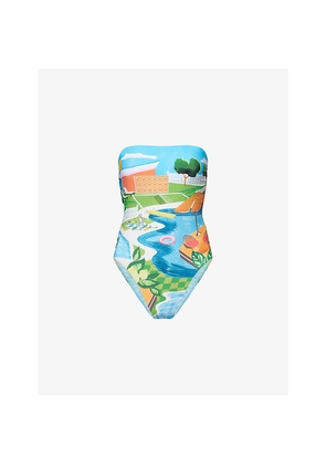 Womens Seafolly Sunset Bandeau Swimsuit