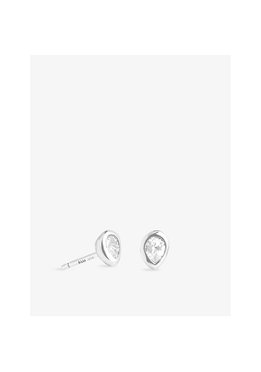 Womens Astrid & Miyu Pear 18ct Yellow Gold-Plated Sterling-Silver and Zirconia Stud Earrings