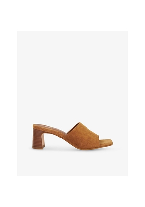 Womens Dune Jule Suede Heeled Mules