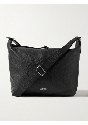 LOEWE - Cubi Full-Grain Leather Messenger Bag - Men - Black