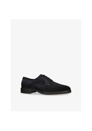 Mens Santoni Easy Suede Lace-Up Shoes