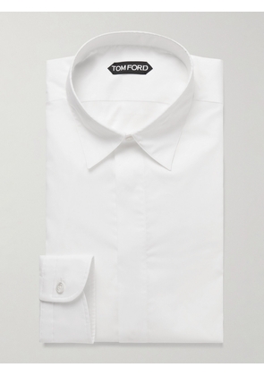 TOM FORD - Cotton-Poplin Shirt - Men - White - EU 39