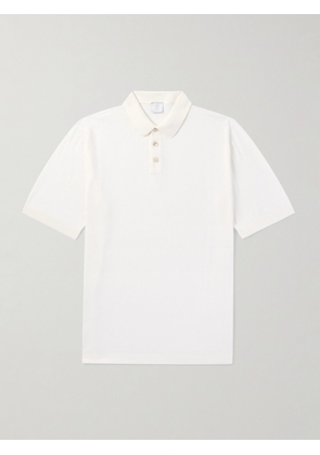 Eleventy - Garment-Dyed Cotton Polo Shirt - Men - White - XS