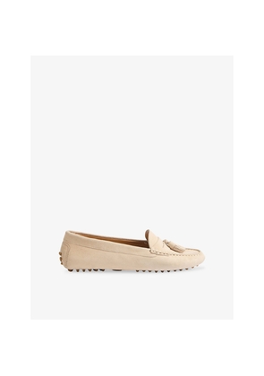 Womens LK Bennett Leslie Tassel Suede Moccasins