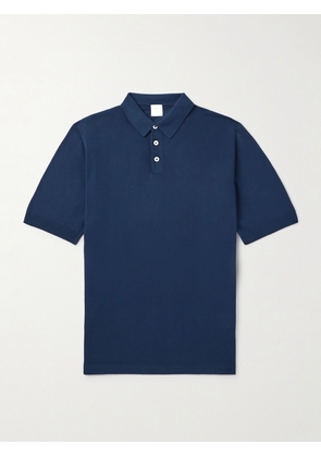 Eleventy - Garment-Dyed Cotton Polo Shirt - Men - Blue - XS