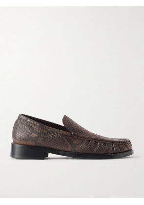 Acne Studios - Boafer Python-Effect Leather Loafers - Men - Brown - EU 41