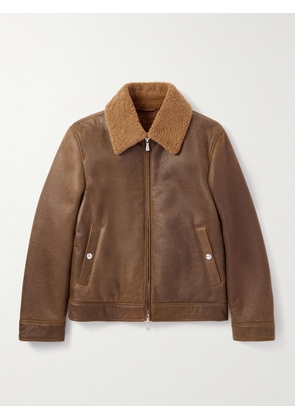 Eleventy - Slim-Fit Shearling Jacket - Men - Brown - IT 44