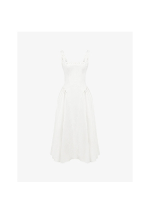 Womens House of CB Dorothy Fitted Stretch-Cotton Midi Dress