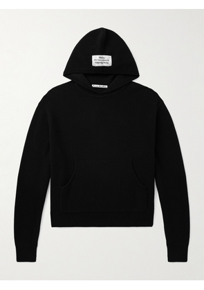 Acne Studios - Logo-Appliquéd Cashmere-Blend Hoodie - Men - Black - XS