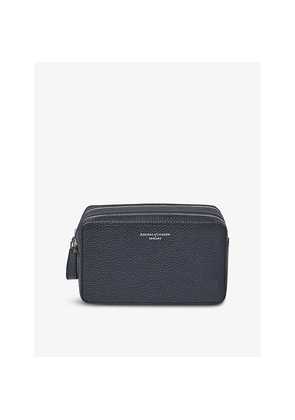 Aspinal Of London Mount Street Double Zip Leather Wash Bag
