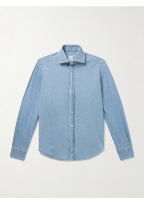 Eleventy - Slim-Fit Cotton-Chambray Shirt - Men - Blue - S