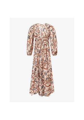 Womens Zimmermann Ascension Floral-Print Cotton Maxi Dress
